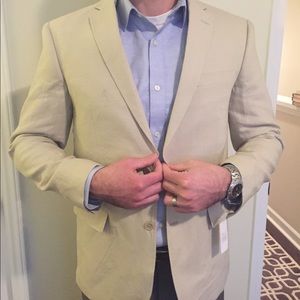 Jos A Bank light tan linen blazer